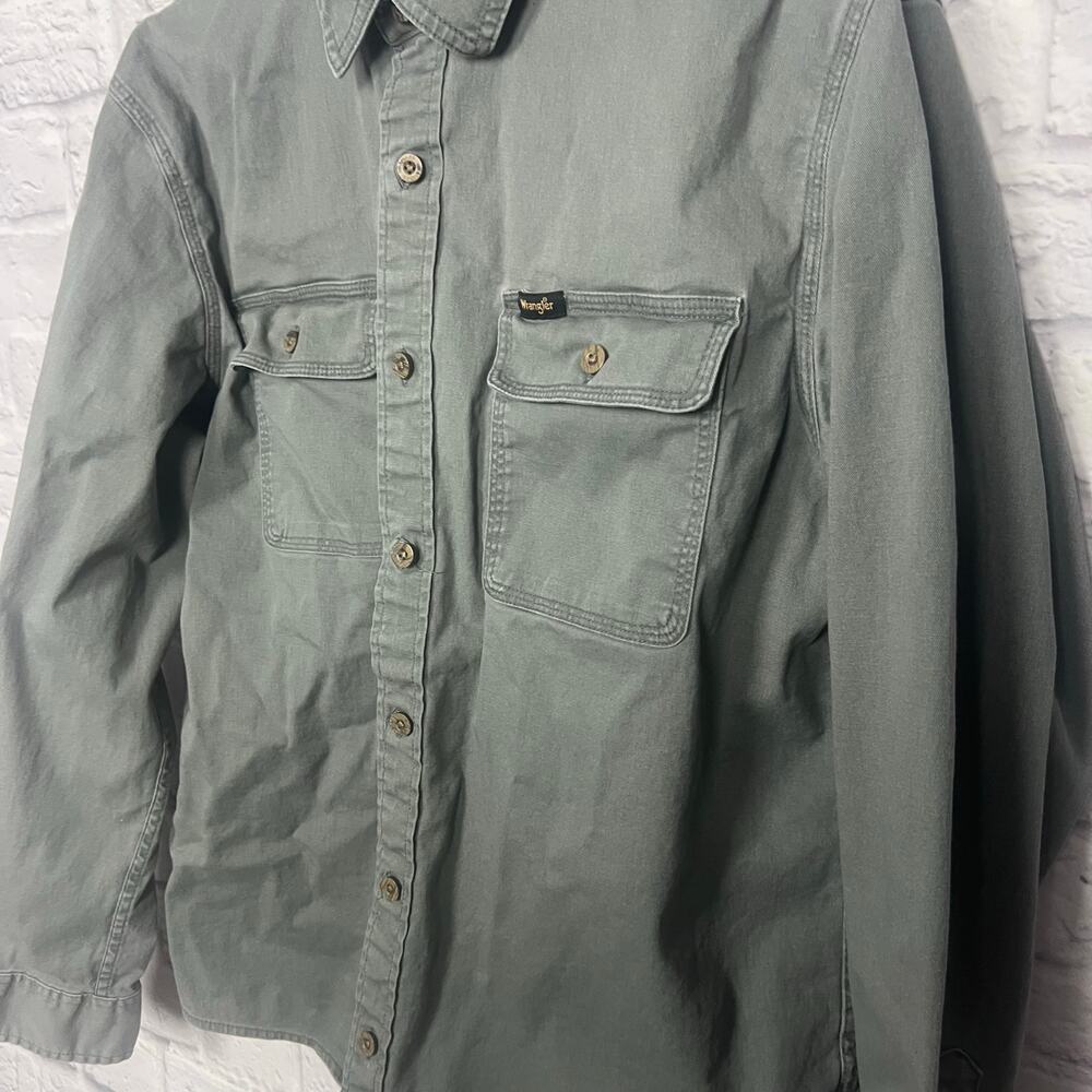 Vintage Wrangler Gray Denim Men's Shirt - Picture 4 of 6